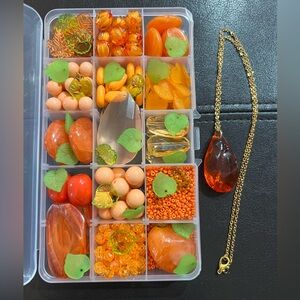 Craft. Beads, JUICY ORANGES - NO PULP, Jewelry Supplies, loose bulk beads